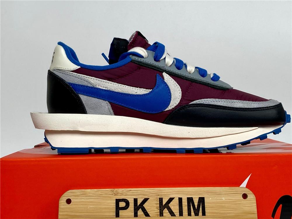 PK God LDWaffle x sacai x UNDERCOVER Night Maroon and Team Royal retail materials ready to ship